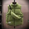 Chaleco de Algodón con Relleno de Plumas para Hombre Otoño e Invierno Estilo Coreano Juvenil Moderno Holgado Talla Grande Chaleco Cálido Chaleco Chaleco