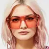 Gafas de sol retro de montura grande coloridas transfronterizas personalidad tendencia europea y americana procesamiento personalizado de gafas de sol para mujer 2185