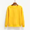 Jaqueta Coreana Simples com Forro de Lã para Outono e Inverno, Unissex, Gola Redonda, Corte Solto, Blusa Lisa para Estudantes, Uniforme de Equipe, Moletom Liso