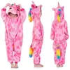 2020 Nuevo León Arcoíris Estrella Colores Mao Tianma Animal Pijama de una pieza Hombres y Mujeres Franela Ropa para el Hogar en Stock