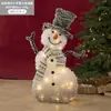 Decoraciones de Muñeco de Nieve Navideño, Adornos que Mejoran la Atmósfera, Escena de Reno Blanco de Peluche Brillante para Nochebuena, Exhibiciones de Ventana