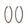 E14173 Pendientes Geométricos de Peluche Personalizados con Estampado de Leopardo Pendientes Retro Maillard Pendientes Elegantes de Gama Alta para Otoño e Invierno