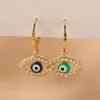 Nuevos pendientes de ojo de diablo personalizados de venta caliente transfronteriza para mujer, moda simple, pendientes de ojos malignos, venta al por mayor, ventas directas