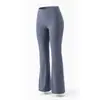 Pantalones de yoga de forro polar estilo Lulu para otoño e invierno, de cintura alta, control de abdomen, levantamiento de glúteos, pantalones acampanados para correr al aire libre, deportes, fitness para mujer