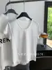 Camiseta Sencilla de Color Sólido con Hombro Recto Estilo Coreano Nuevo Verano 2026 para Mujer, Top Delgado de Manga Media Estilo Relajado