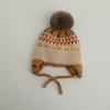 Orejeras jacquard Dudula árbol pequeño orejeras de invierno gorro de lana para niños tejido a prueba de viento cálido gorro para niños