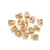 Fivela lateral multi-tamanho, fivela de corrente com contas redondas, fivela de cor preservada 14k, fecho para colares, pulseiras e correntes de contas, conector de ponta