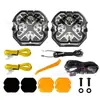 Barra de luz universal tipo X para carros 6 polegadas Holofote super brilhante off-road modificado Holofote auxiliar para pilar A do Wrangler para-choque dianteiro luz de neblina
