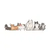 Br0781D Adesivos de Parede Grudantes de Gatinho Fofo de Desenho Animado Estilo Simples Ins Adesivos de Decoração de Parede de Fundo para Quarto de Crianças