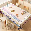 Mantel Infantil de Dibujos Animados Impermeable y a Prueba de Aceite, Sin Lavado, Nuevo Estilo 2026, Ambiente de Alta Gama, Mantel Rectangular para Mesa de Café