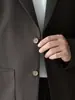 Terno Masculino 2026 Outono/Inverno Textura Twill Leve Lapela Afiada Jaqueta de Terno para o Dia a Dia Fácil de Cuidar