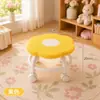 Taburete Giratorio con Forma de Flor para Sala de Estar, Taburete Móvil para Cambiarse los Zapatos, Elegante Taburete Bajo para Uso Doméstico, Taburete Infantil