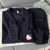 Pijama de Gaze de Algodão Puro com Desenho de Dachshund e Nuvem para Mulheres 2026 Novo Outono/Primavera Mangas Longas Cardigan Roupa de Casa Verão