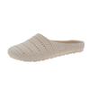 Chinelo Mule Feminino de Verão para Uso Externo, Nicho Francês, Tecido à Mão, Vazado, Respirável, Biqueira Fechada, Meio Chinelo, Estilo Romano, Solado Grosso
