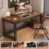 Mesa de Computador para Quarto, Uso Doméstico, Mesa de Estudo Escrita para Estudante, Mesa Simples de Desktop, Mesa de Escritório Retangular Dupla Espessada