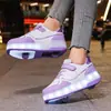 Fabricantes de zapatos de moda transfronterizos al por mayor zapatos luminosos recargables luces LED niños adulto patines con ruedas botones giratorios