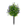 Amazon Flor de Té Hoja de Eucalipto Planta Verde Artificial Jardín Bonsái Decoración de Suelo Morado