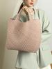 Bolso Transfronterizo para Mujer Caliente Bolso Tejido a Mano 2023 Bolso de Moda Bolso Tote de Gran Capacidad Bolso de Hombro Casual