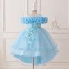 2025 Novo Vestido Infantil Transfronteiriço da Amazon para Menina com Tule para Performance de Piano Renda kidsdress