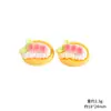 Juguete de Comida Simulada Pastel de Fresa con Crema Accesorios de Resina Hecho a Mano DIY Pegamento de Crema Boca de Zapato Imán para Refrigerador Material para Pasador