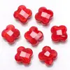 Nuevo Cristal Facetado Agujero Central Trébol de Cuatro Hojas 12mm Jade Porcelana Cristal Cuentas Accesorios para Tocados Accesorios para Joyería DIY