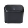 Contenedor de basura para coche de comercio exterior transfronterizo Contenedor de basura negro Tapa abatible Mini contenedor de basura para coche Caja de almacenamiento Listo para coche