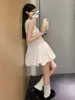 Vestido chaleco negro sin mangas estilo Hepburn para niños Verano 2025 Nuevo estilo Pequeño Súper bonito Elegante Falda