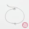 Pulseira de Prata de Lei 925 26 Letras Pulseira de Zircônia Ins Nicho Luxo Acessível Pulseira de Prata de Lei High-End Estilo Quente Transfronteiriço para Mulheres
