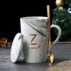 Caneca com Padrão de Mármore Caneca Simples para Casal Xícara de Café de Cerâmica Presente Acompanhamento Presente de Feriado Impressão de Logotipo