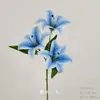 Flores Artificiais Azuis para Casamento Flores Falsas de Teto Decoração de Casamento Parede de Flores Arranjo de Flores de Chão para Casamento Materiais para Arranjo de Flores de Seda