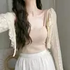 Chal de encaje calado Super Fairy para verano con falda de tirantes y cárdigan corto, blusa protectora del sol, chaqueta corta pequeña con cordones