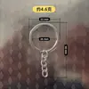 Chaveiro de anel plano com corrente, chaveiro de ferro, corrente de chaveiro, acessórios para chaveiro de carro DIY