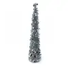 Superventas Transfronterizo En Stock 1.5m Mascota Color Sólido Disco Redondo Grande Decorativo Retráctil Chenilla Plegable Árbol de Navidad Artificial
