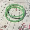 Novo Bracelete de Vidro Estilo Chinês com Transparência Semelhante ao Jade, Design Redondo Espesso, Estilo Antigo de Nicho, Versátil e Elegante para Melhores Amigas