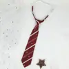 Corbata de moño para hombre Corbata de moño para mujer Floral Versátil JK Uniforme japonés Sin banda elástica Material escolar Jardín de infantes Rayado Estilo Campus