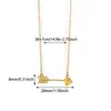 Collar Transfronterizo Nuevo de Acero Inoxidable con Doce Piedras de Nacimiento ins12 Piedra de Nacimiento Colgante de Corazón Perforado con Flecha Dorada de 18K