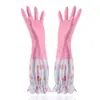 Guantes para el Hogar de Goma Látex Cocina Nitrilo Limpieza del Hogar Lavandería Lavavajillas Impermeables Goma Flor Margarita Guantes de PVC