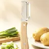 Nova Ferramenta de Descascar em Aço Inoxidável, Descascador Específico para Cozinha para Abacaxi e Aspargos, Descascador Doméstico de Frutas