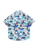 Camisas Florales de Comercio Exterior Transfronterizo, Manga Corta, Unisex, Estilo Pareja, Estilo Vacaciones en la Playa, Festival Songkran, Camisas Tailandesas, Chaquetas