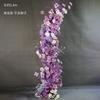 Novo Arranjo de Flores do Jardim Monet Roxo Decoração de Flores para Caminho de Palco de Casamento Decoração de Flores para Caminho de Casamento Arte Floral para Janela de Casamento