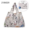 2025 Nueva Bolsa de Compras Plegable Tela Floral Portátil Poliéster Tote Bolsa de Almacenamiento Gran Capacidad Bolsa para la Compra del Supermercado Venta al por Mayor