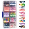 FULL BEAUTY Caja Transfronteriza de 10 Colores Papel de Flor para Uñas Cielo Estrellado Papel de Cielo Estrellado Gradiente Floral Colorido
