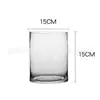 Jarrón Grande Recto de Vidrio Transparente, Estilo Minimalista de Gama Alta, Venta al por Mayor de Lujo Ligero, Decoración Hidropónica de Flores de Pie para Sala de Estar