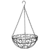 Cesta colgante de flor de hierro audaz para plantar flores, a prueba de óxido y duradera, diseño colgante, balcón, alféizar de ventana, plantación de flores, cesta colgante de palma de coco, maceta