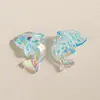 Veneer de Resina Transparente con Dibujo de Estrella Degradada, Cuentas con Agujero Pasante, Cuentas Sueltas, Accesorios para Joyería DIY, Lote al Por Mayor
