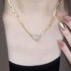 Colar de amor magnético incrustado de diamantes de alta qualidade design de nicho feminino all-match temperamento clavícula cadeia colar de moda feminina