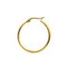 Pendientes Exagerados de Círculo Grande con Agujero en la Oreja Anillo para la Oreja Pendientes de Acero Inoxidable Joyería de Acero de Titanio Color Dorado 18K Electrochapado