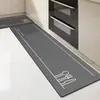 Alfombra de Piso Absorbente Nube para Espacio de Cocina Entrada Hogareña Resistente al Aceite Limpiable Sin Lavar Felpudo Puerta Alfombra de Puerta Antideslizante Baño