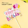 Pastel de Cumpleaños Toppers Temática Rosa Pequeña Princesa Hada Flor Nube Inserts Cumpleaños de Cien Días Arcoíris Escribible