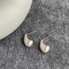 Pendientes de gota de agua con diseño de nicho, de metal trefilado, para mujer, elegantes y de alta gama, accesorios de moda para orejas cortas.